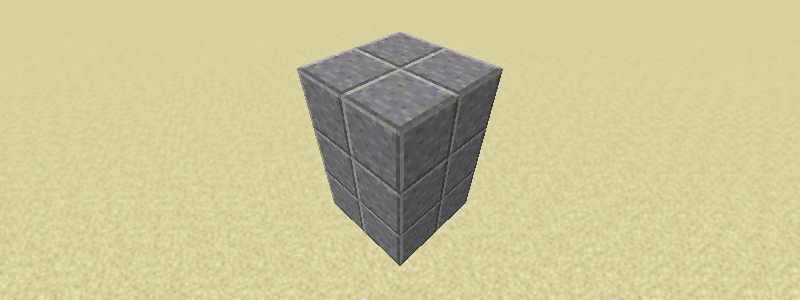 An overview of a polished andesite tower.